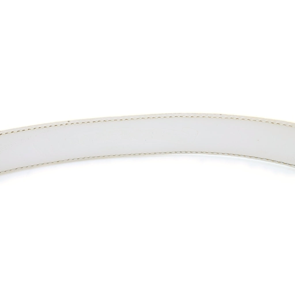 CHROME HEARTS(クロムハーツ) 1.0 STRAP 1.0インチ ホースシューリベッツ レザーベルトストラップ ホワイト