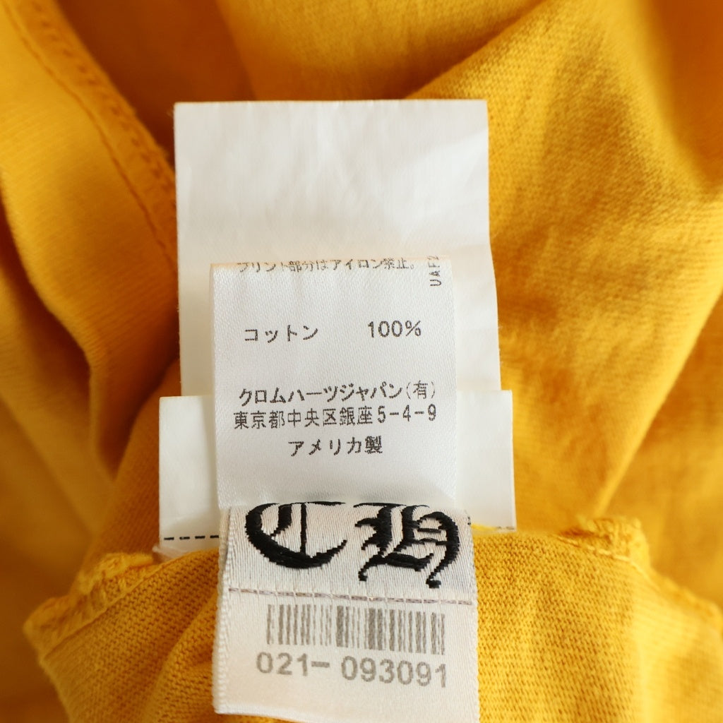 CHROME HEARTS(クロムハーツ) Vertical Logo Tee ヴァーティカル ロゴ 半袖Tシャツ カットソー イエロー