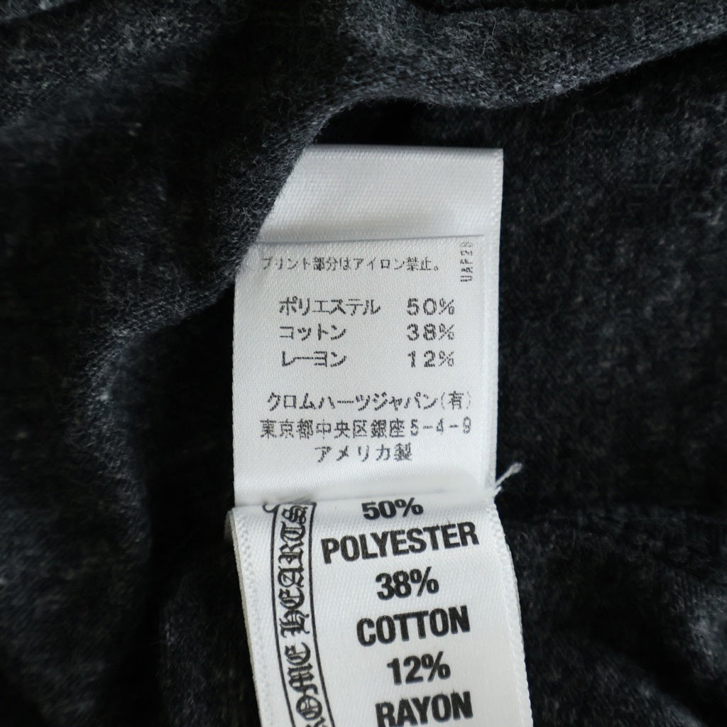 CHROME HEARTS(クロムハーツ) OLD Back Cemetery Cross Tee オールド バック セメタリークロス Vネック 半袖Tシャツ カットソー ブラック