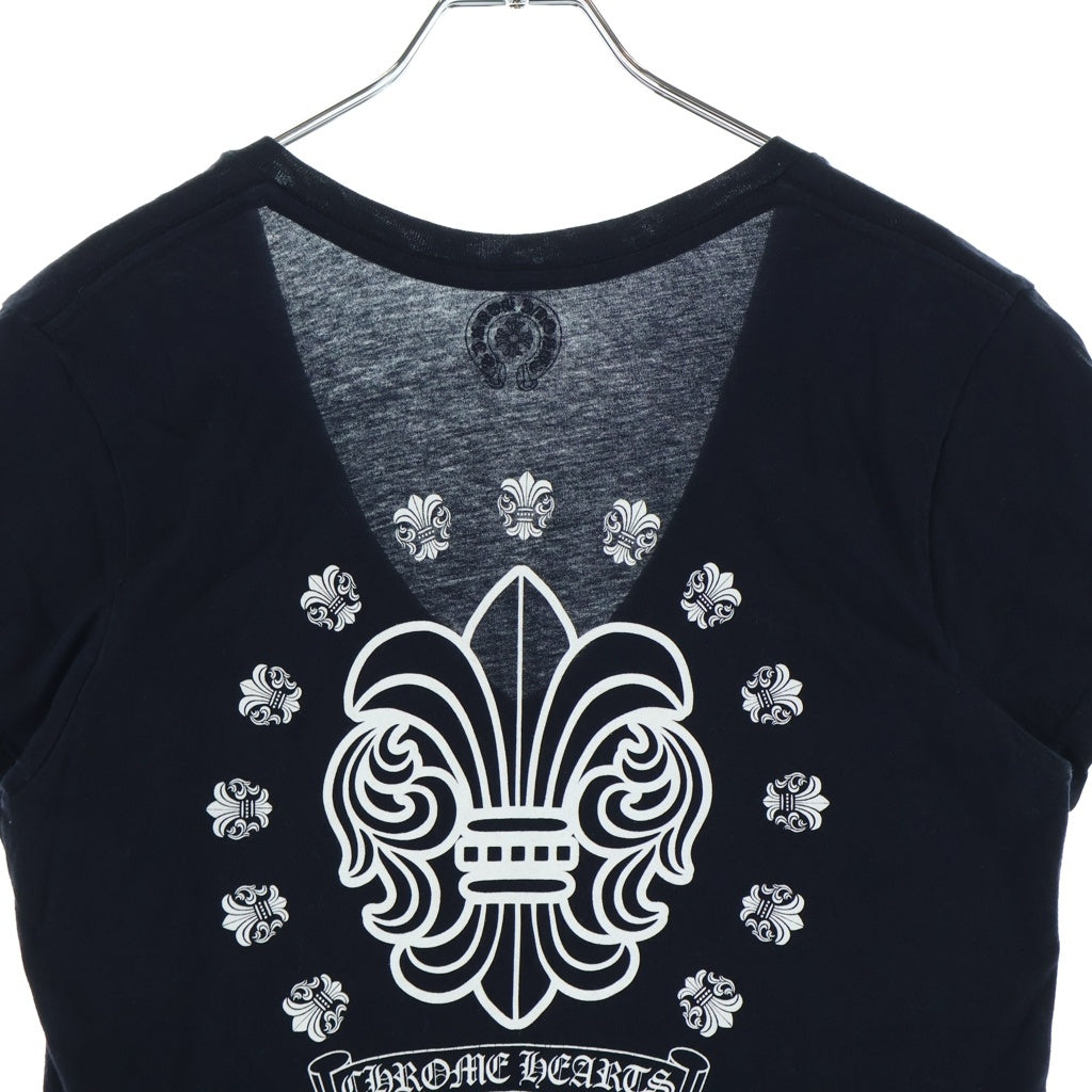 CHROME HEARTS(クロムハーツ) OLD Back Fluer Tee オールド バック BS フレア Vネック 半袖Tシャツ カットソー ブラック