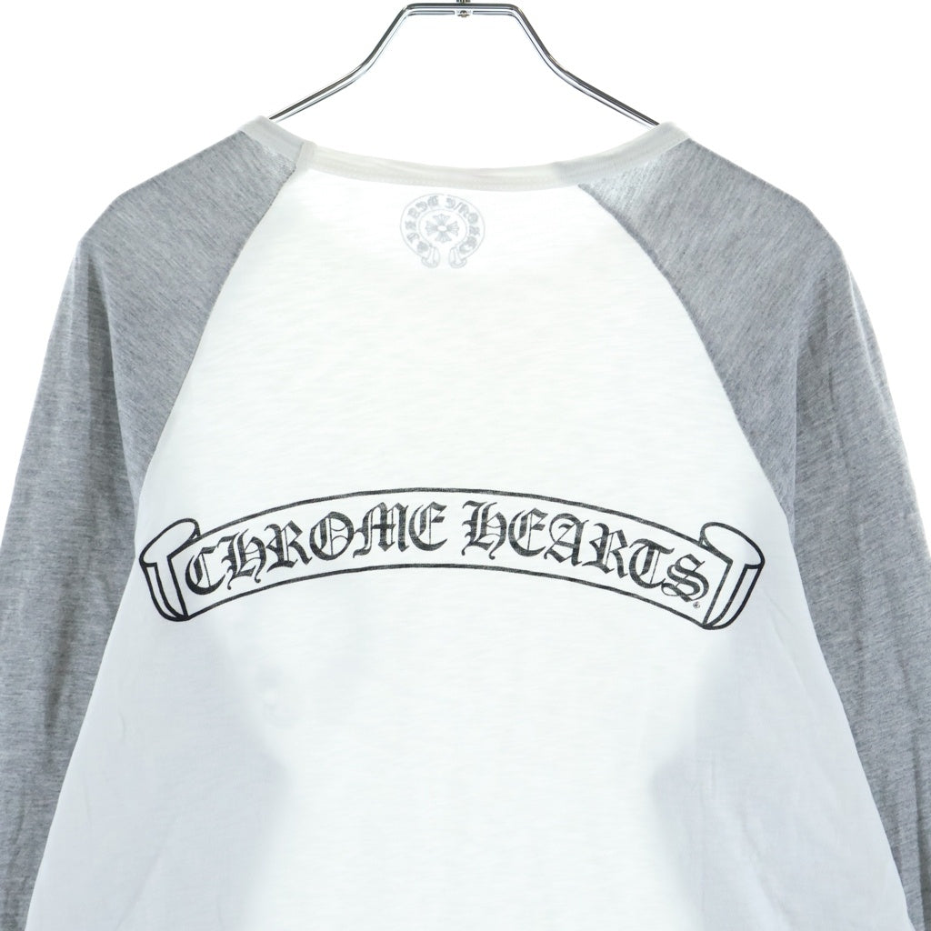 CHROME HEARTS(クロムハーツ) OLD Back Scroll Label L/S Tee オールド バック スクロールラベル ロングスリーブ 長袖Tシャツ カットソー ホワイト/グレー