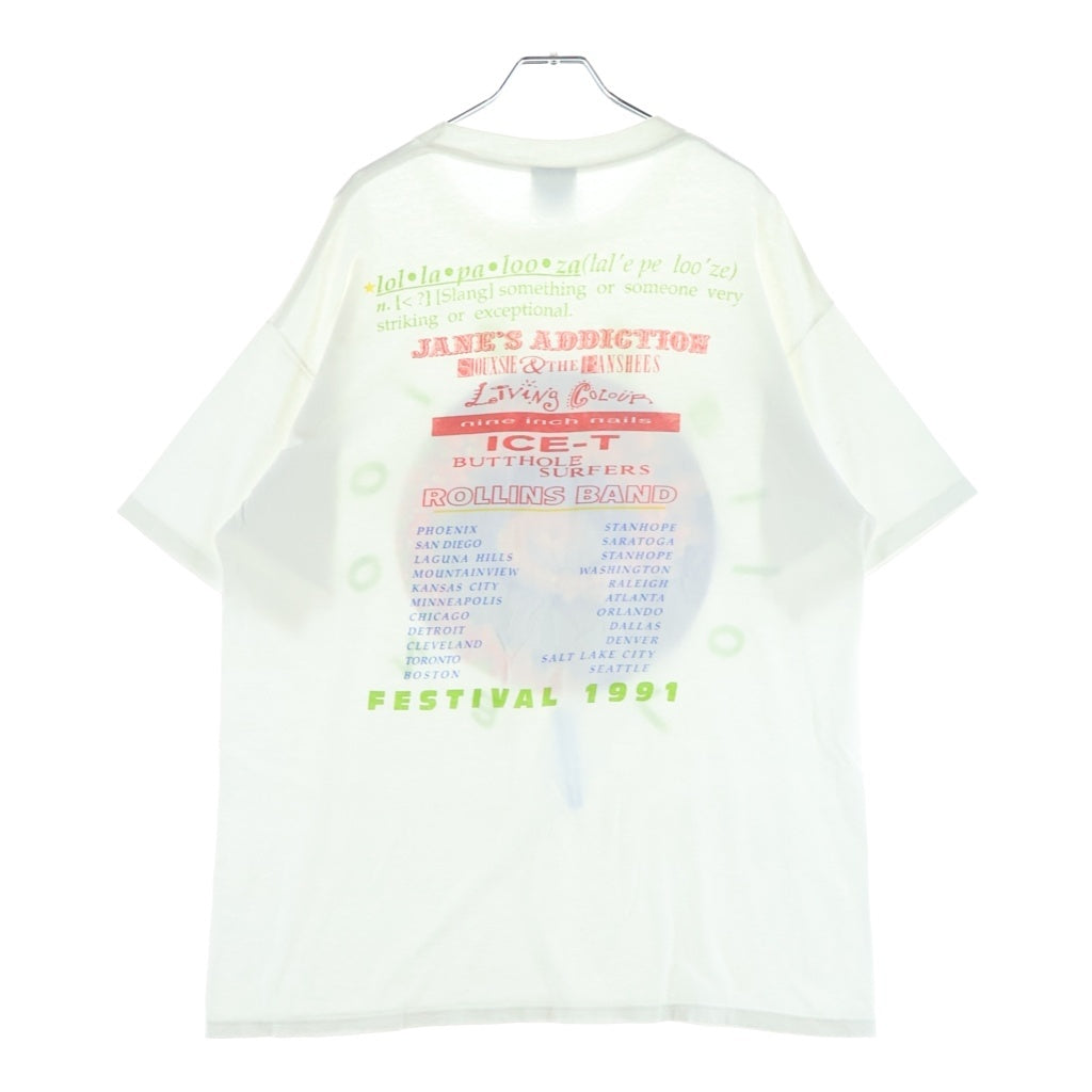 VINTAGE(ヴィンテージ) 90s LOLLAPALOOZA Festibal 1991 Tee ロラパルーザー 半袖Tシャツ カットソー ホワイト