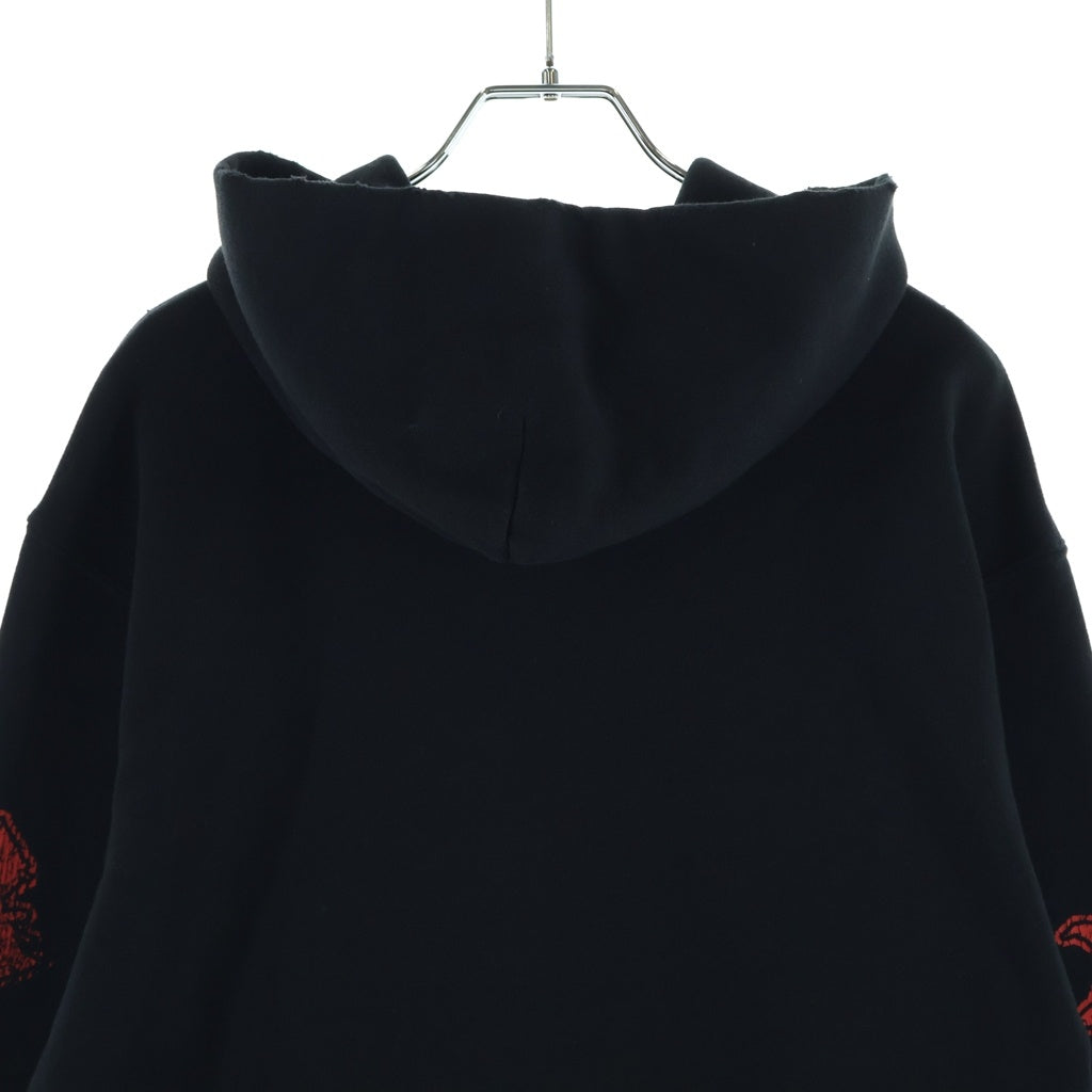 BALENCIAGA(バレンシアガ) 26SS Medium Fit Hoodie グラフィック プリント プルオーバーパーカー フーディ ブラック 851238 TUV09