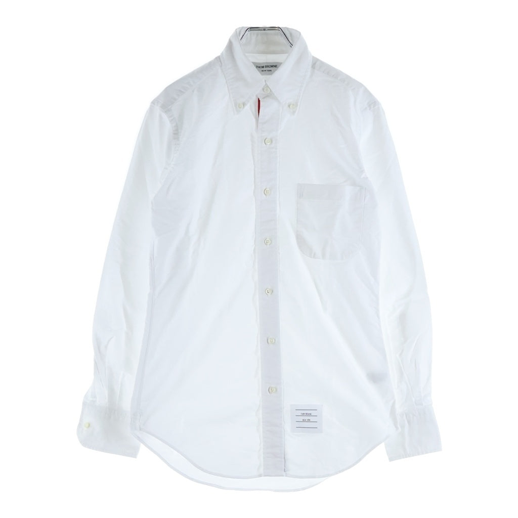 THOM BROWNE(トムブラウン) L/S Shirt トリコロール オックスフォードボタンダウンシャツ ホワイト MWL010E-00139-100