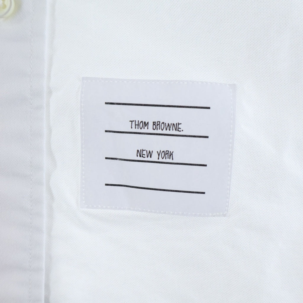 THOM BROWNE(トムブラウン) L/S Shirt トリコロール オックスフォードボタンダウンシャツ ホワイト MWL010E-00139-100