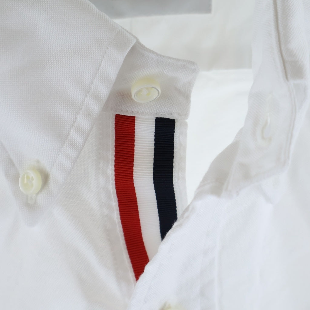 THOM BROWNE(トムブラウン) L/S Shirt トリコロール オックスフォードボタンダウンシャツ ホワイト MWL010E-00139-100