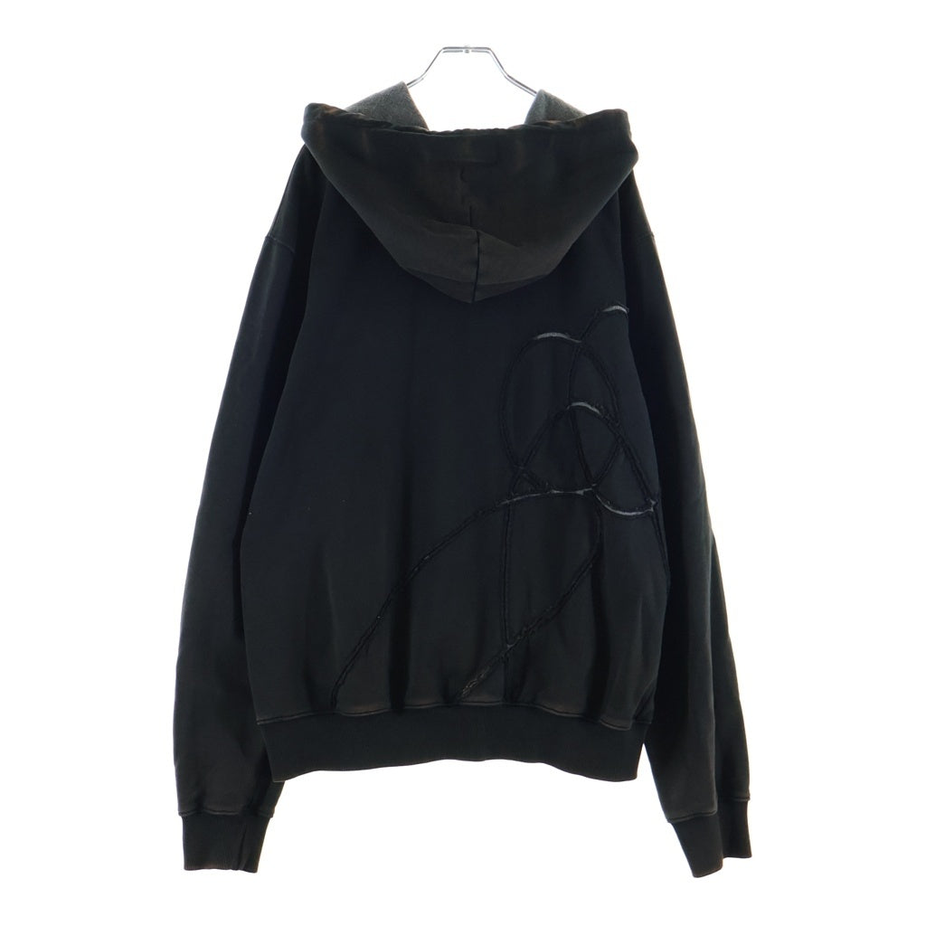 XLIM(エクスリム) Docking Hoodie ダスト加工 切り替え プルオーバーパーカー フーディ ブラック EP4SNHD01-CH