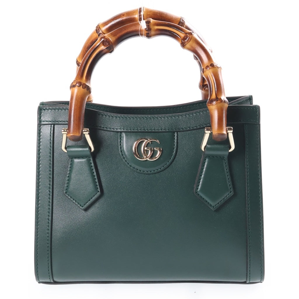 GUCCI(グッチ) Diana Small Shoulder Bag ダイアナ スモール レザーハンドバッグ ショルダーバッグ グリーン 832936 レディース