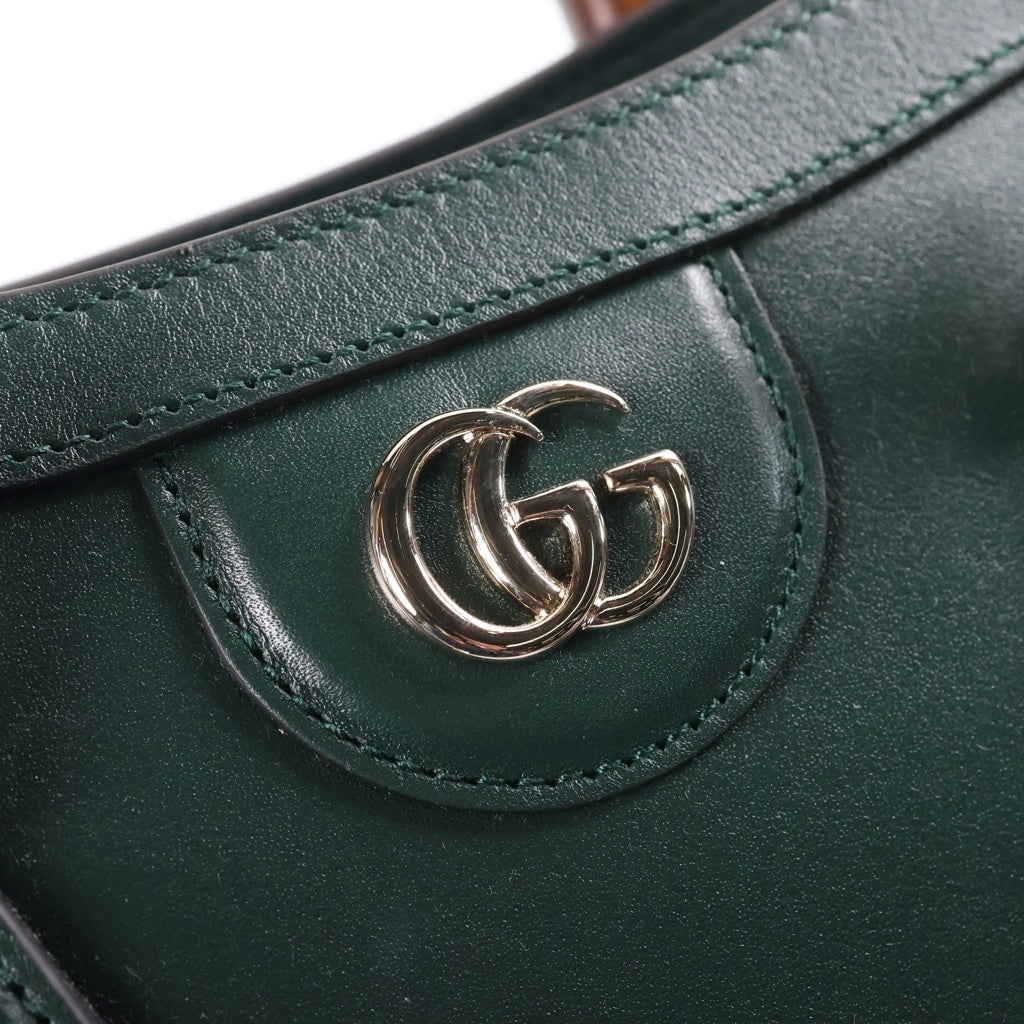 GUCCI(グッチ) Diana Small Shoulder Bag ダイアナ スモール レザーハンドバッグ ショルダーバッグ グリーン 832936 レディース