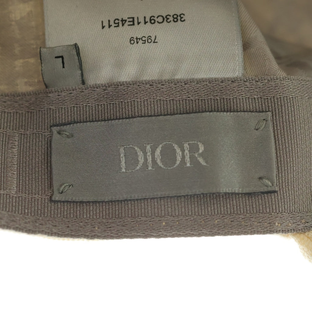 DIOR(ディオール) ×DENIM TEARS Cap デニムティアーズ キャンバスキャップ 帽子 アイボリー 383C911E4511