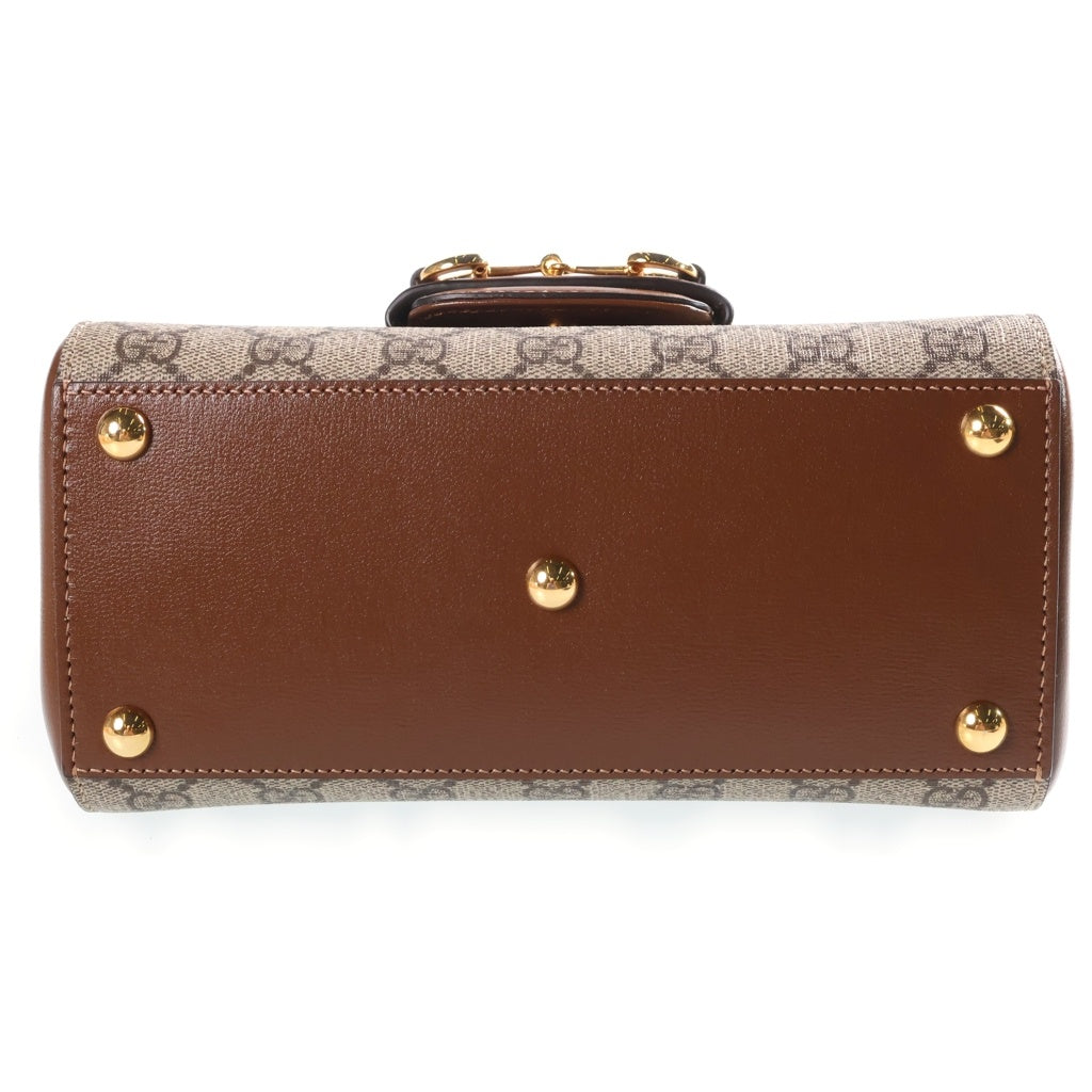 GUCCI(グッチ) Horsebit Mini Top Handle Bag ホースビット 1955 ミニトップハンドルバッグ ショルダーバッグ ベージュ 703848 レディース