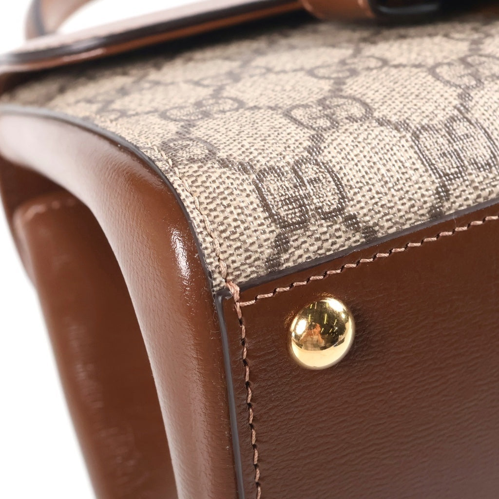 GUCCI(グッチ) Horsebit Mini Top Handle Bag ホースビット 1955 ミニトップハンドルバッグ ショルダーバッグ ベージュ 703848 レディース