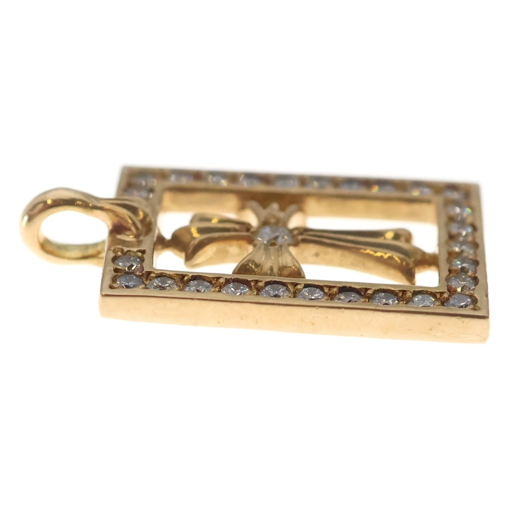 CHROME HEARTS(クロムハーツ) 22K FRMD OPN BBYFAT PAVE/D フレームドオープン ベイビーファット PAVEダイヤモンド ペンダントトップ ゴールド