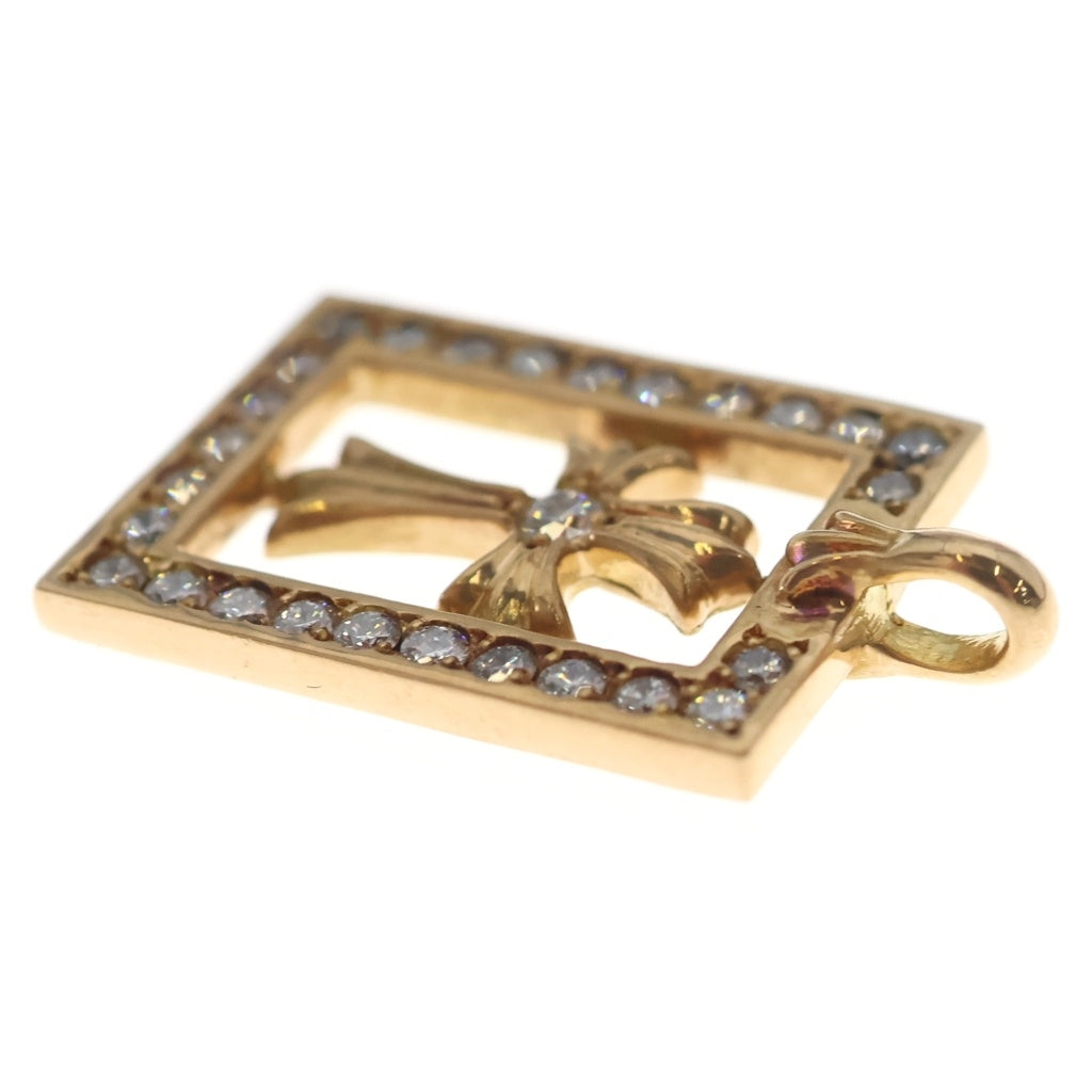 CHROME HEARTS(クロムハーツ) 22K FRMD OPN BBYFAT PAVE/D フレームドオープン ベイビーファット PAVEダイヤモンド ペンダントトップ ゴールド