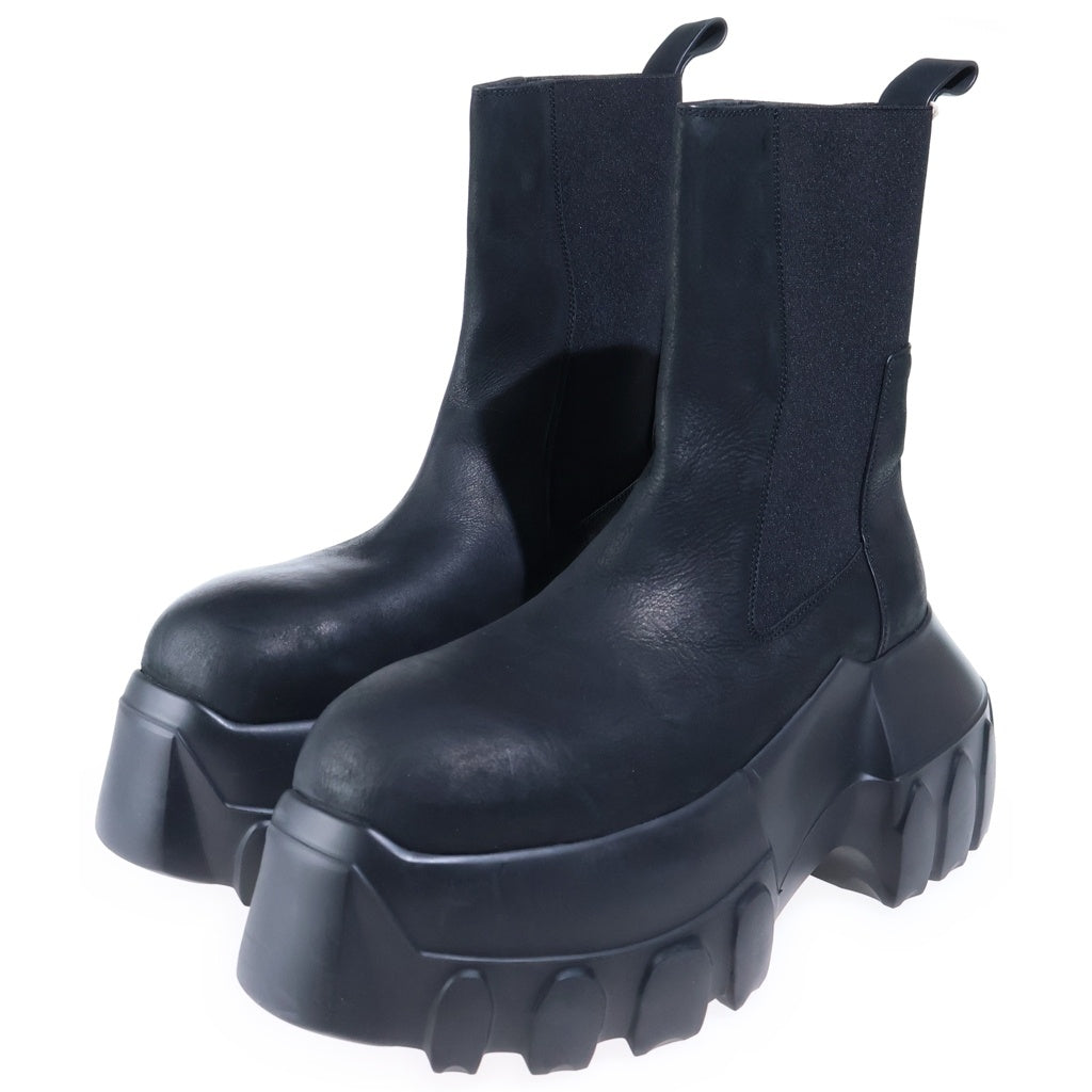 Rick Owens(リックオウエンス) BEATLE MEGA TRACTOR メガトラクター レザーハイカットブーツ ブラック RP02E4865-LWN