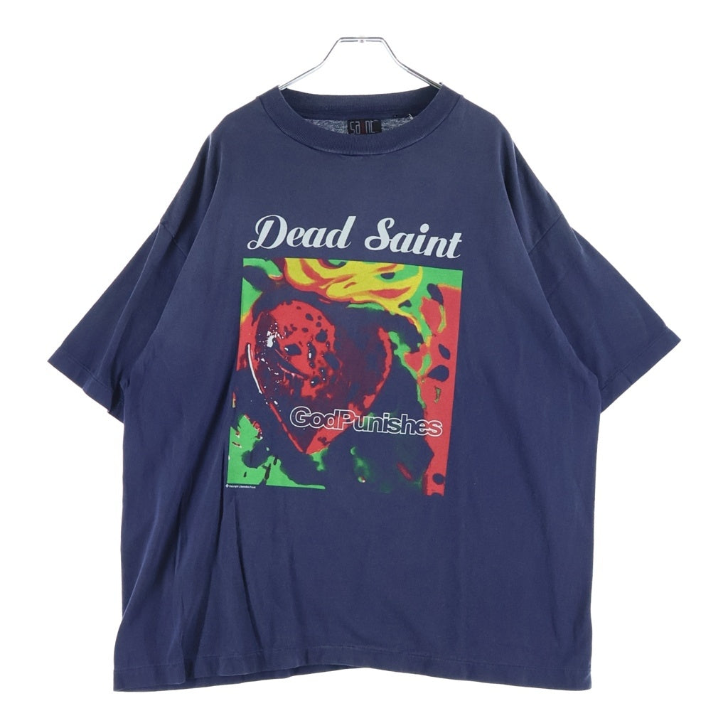 SAINT MICHAEL(セントマイケル) 24SS DEAD SAINT Tee 半袖Tシャツ カットソー ネイビー SM-YS1-0000-010