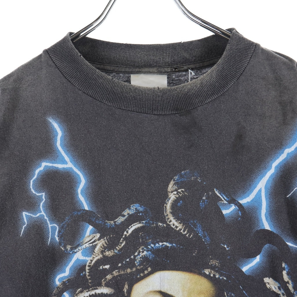 SAINT MICHAEL(セントマイケル) 24AW MEDUSA Tee メデューサ 半袖Tシャツ カットソー ブラック SM-YS1-0000-002