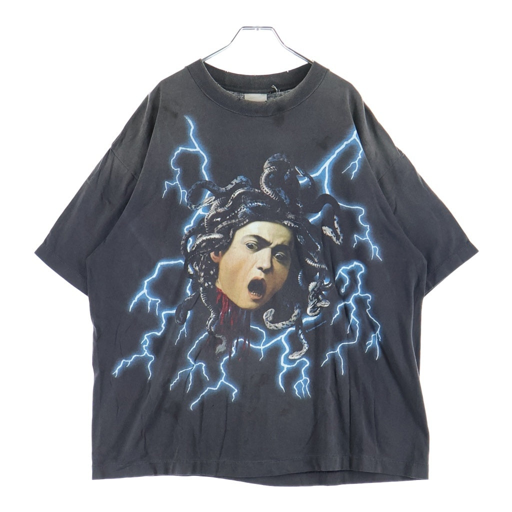 SAINT MICHAEL(セントマイケル) 24AW MEDUSA Tee メデューサ 半袖Tシャツ カットソー ブラック SM-YS1-0000-002