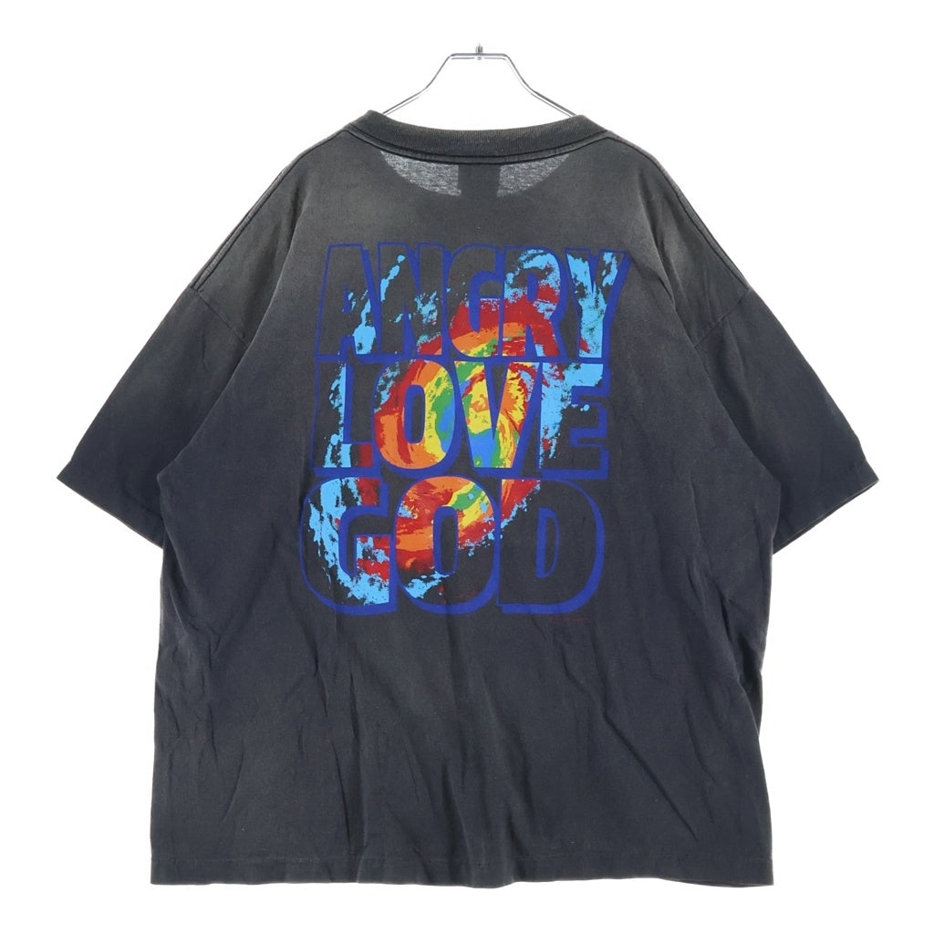 SAINT MICHAEL(セントマイケル) 24AW CP ANGRY LV GD Tee × カクタス プラント フリー マーケット 半袖Tシャツ カットソー ブラック SM-YS1-0000-C05