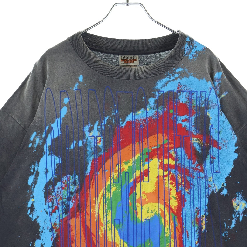 SAINT MICHAEL(セントマイケル) 24AW CP ANGRY LV GD Tee × カクタス プラント フリー マーケット 半袖Tシャツ カットソー ブラック SM-YS1-0000-C05