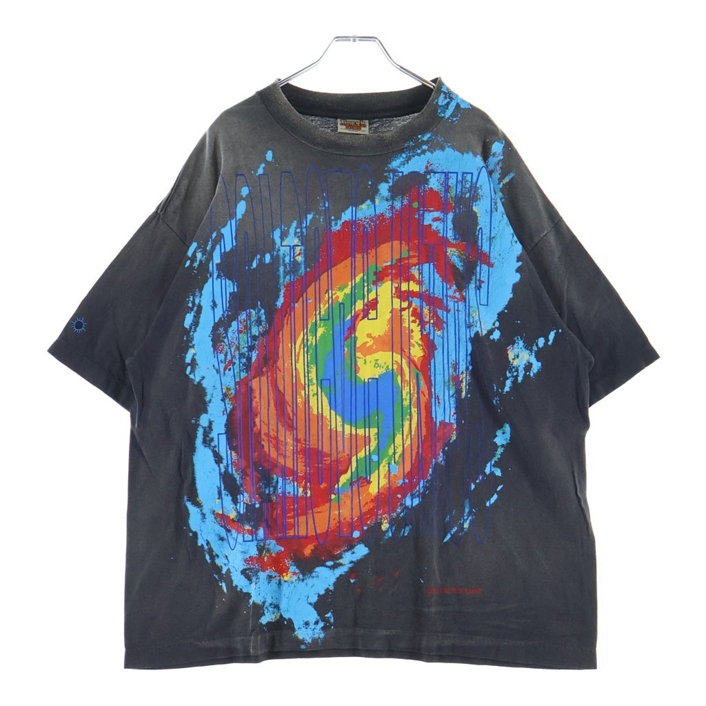 SAINT MICHAEL(セントマイケル) 24AW CP ANGRY LV GD Tee × カクタス プラント フリー マーケット 半袖Tシャツ カットソー ブラック SM-YS1-0000-C05