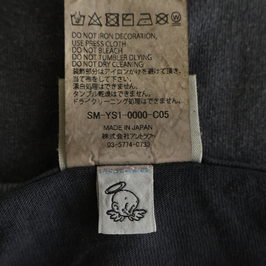 SAINT MICHAEL(セントマイケル) 24AW CP ANGRY LV GD Tee × カクタス プラント フリー マーケット 半袖Tシャツ カットソー ブラック SM-YS1-0000-C05