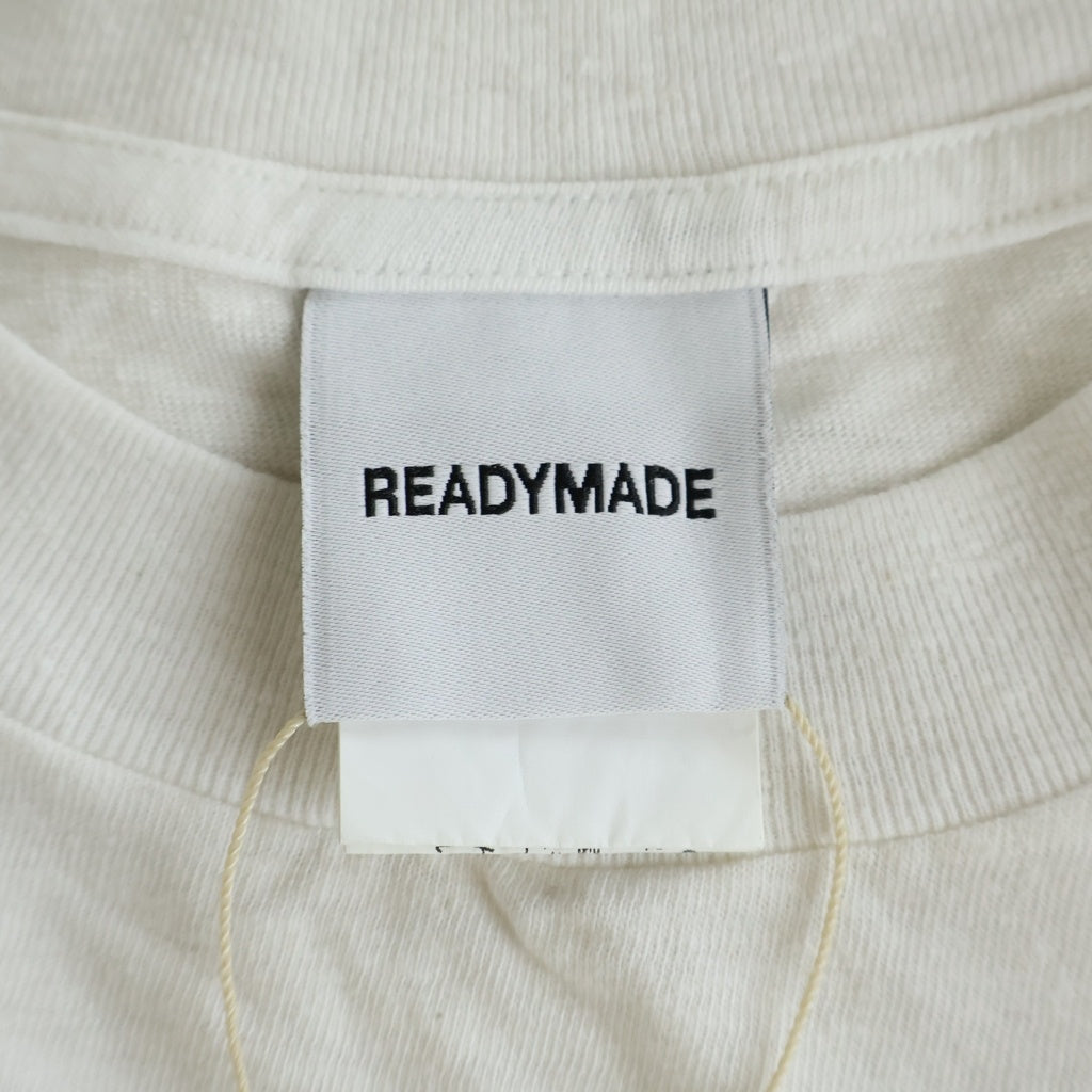 READY MADE(レディメイド) 24SS POCKET LOGO Tee ポケット ロゴ 半袖Tシャツ カットソー ホワイト RM-P01-0000-075