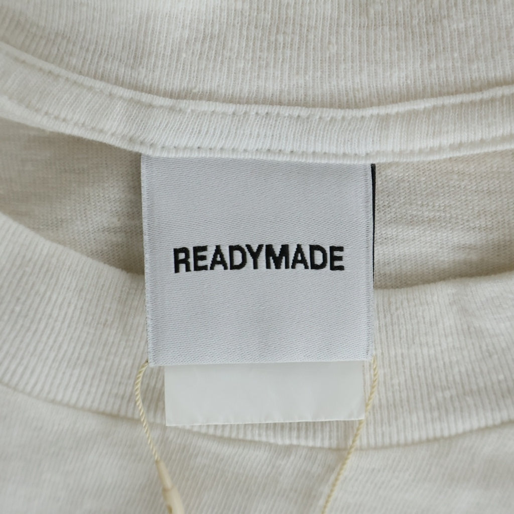 READY MADE(レディメイド) 24SS POCKET LOGO Tee ポケット ロゴ 半袖Tシャツ カットソー ホワイト RM-P01-0000-075