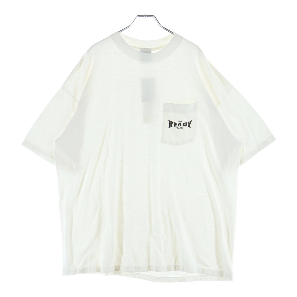 READY MADE(レディメイド) 24SS POCKET LOGO Tee ポケット ロゴ 半袖Tシャツ カットソー ホワイト RM-P01-0000-075