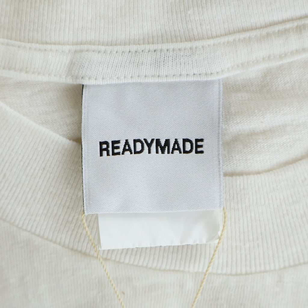 READY MADE(レディメイド) 24SS POCKET LOGO Tee ポケット ロゴ 半袖Tシャツ カットソー ホワイト RM-P01-0000-075