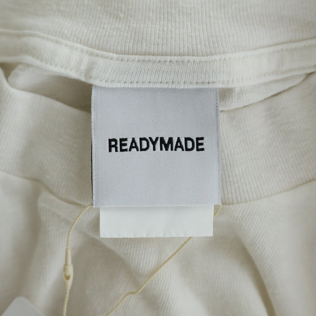 READY MADE(レディメイド) 24SS POCKET LOGO Tee ポケット ロゴ 半袖Tシャツ カットソー ホワイト RM-P01-0000-075