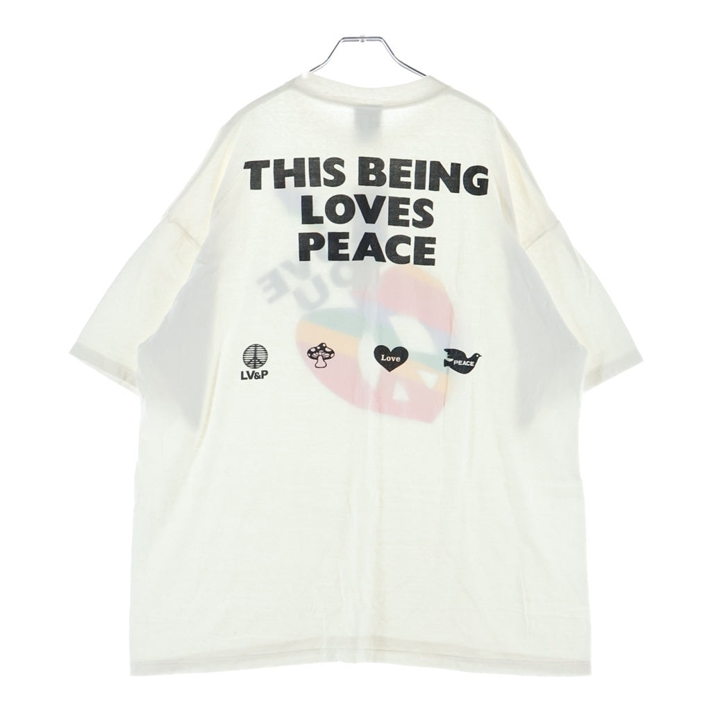 READY MADE(レディメイド) 24SS PEACE Tee ピース 半袖Tシャツ カットソー ホワイト RM-P01-0000-072