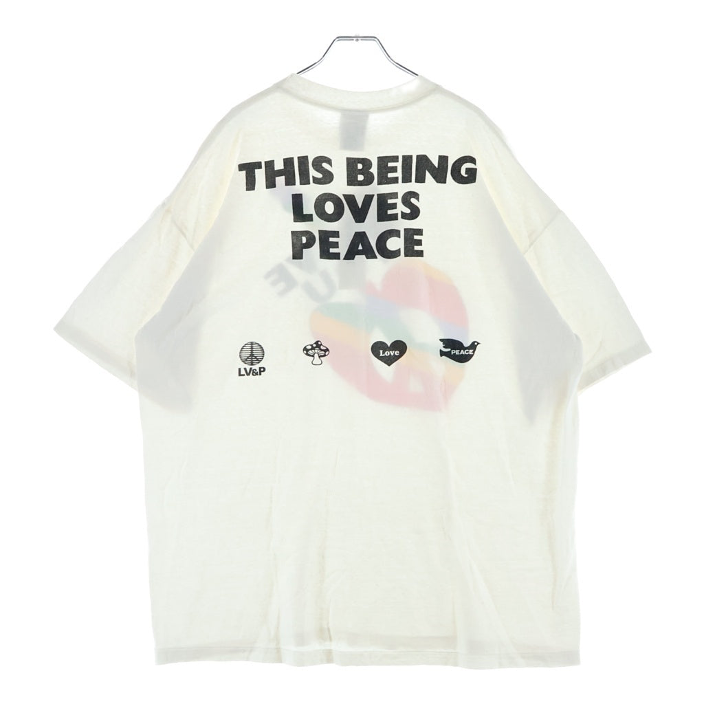 READY MADE(レディメイド) 24SS PEACE Tee ピース 半袖Tシャツ カットソー ホワイト RM-P01-0000-072