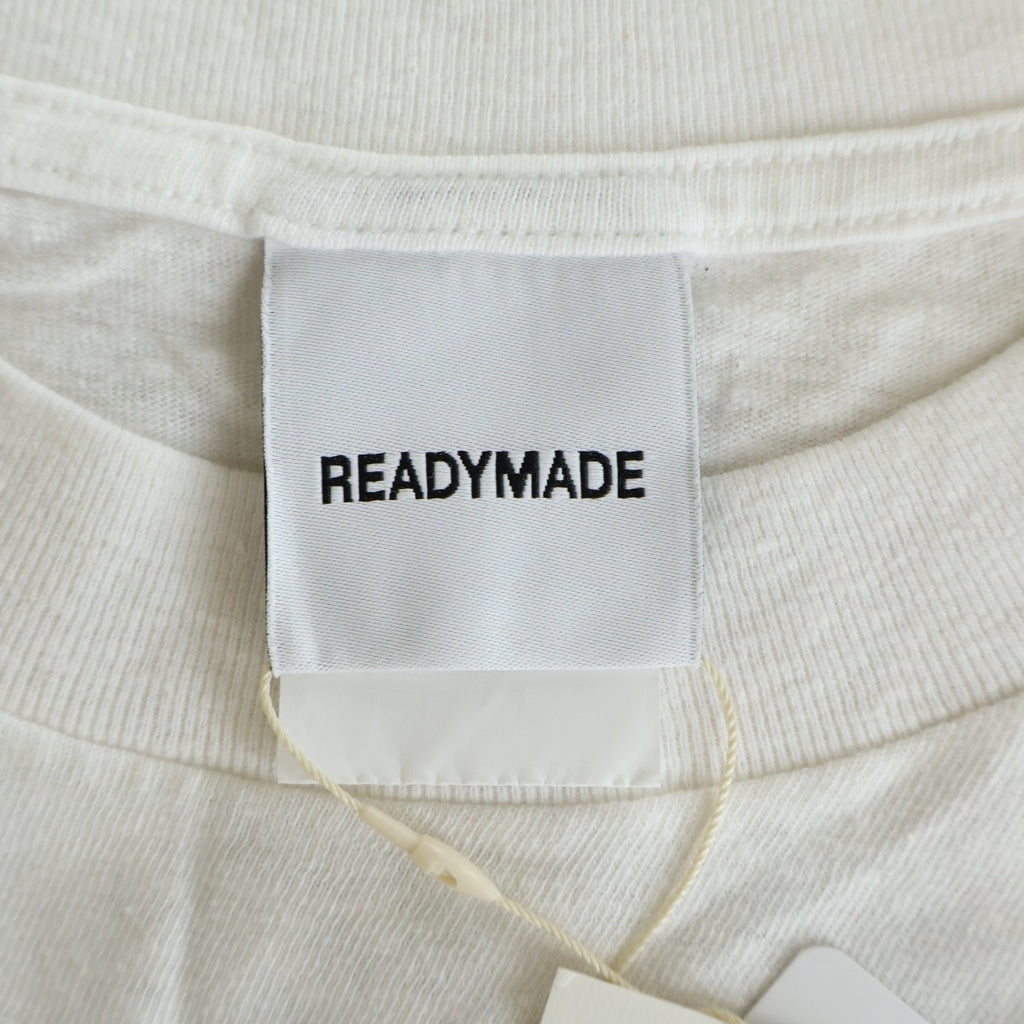 READY MADE(レディメイド) 24SS PEACE Tee ピース 半袖Tシャツ カットソー ホワイト RM-P01-0000-072