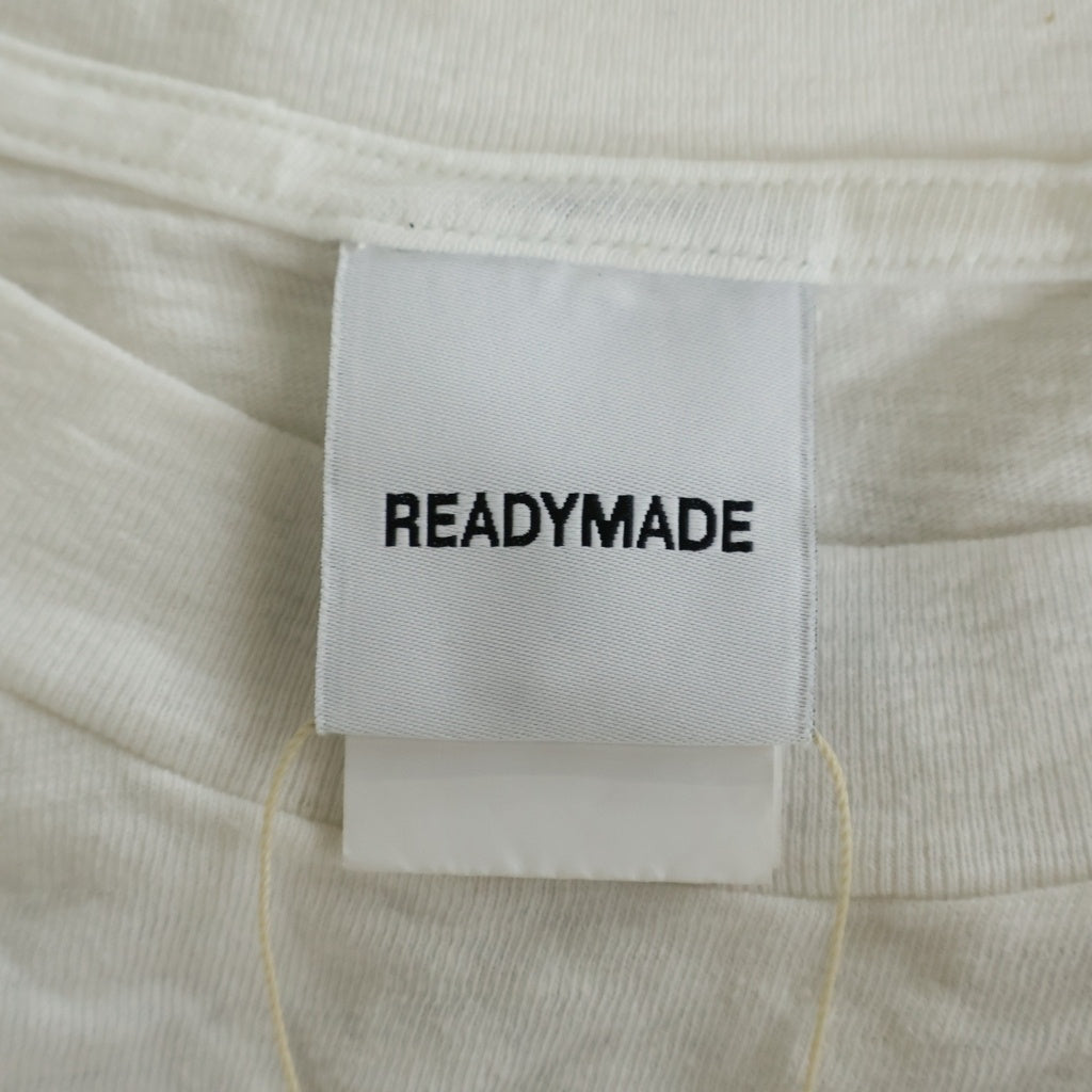 READY MADE(レディメイド) 24SS PEACE Tee ピース 半袖Tシャツ カットソー ホワイト RM-P01-0000-072