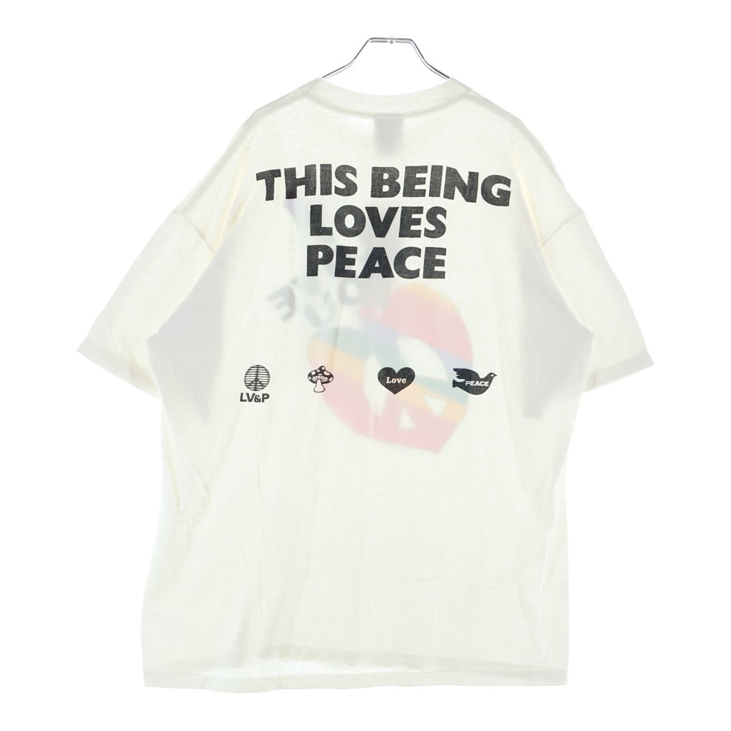 READY MADE(レディメイド) 24SS PEACE Tee ピース 半袖Tシャツ カットソー ホワイト RM-P01-0000-072