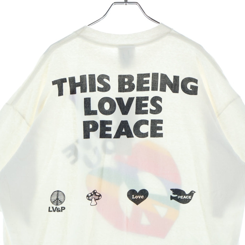 READY MADE(レディメイド) 24SS PEACE Tee ピース 半袖Tシャツ カットソー ホワイト RM-P01-0000-072