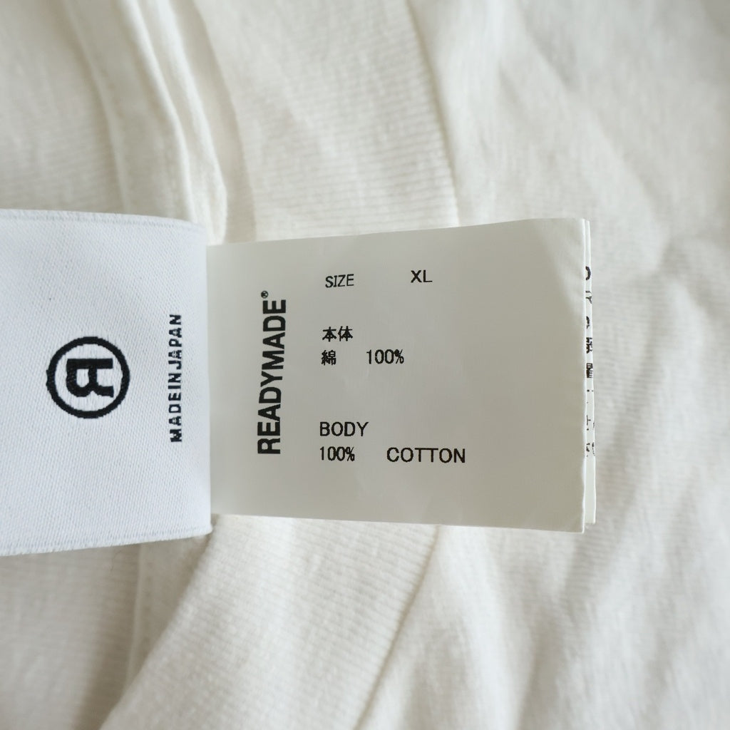 READY MADE(レディメイド) 24SS PEACE Tee ピース 半袖Tシャツ カットソー ホワイト RM-P01-0000-072
