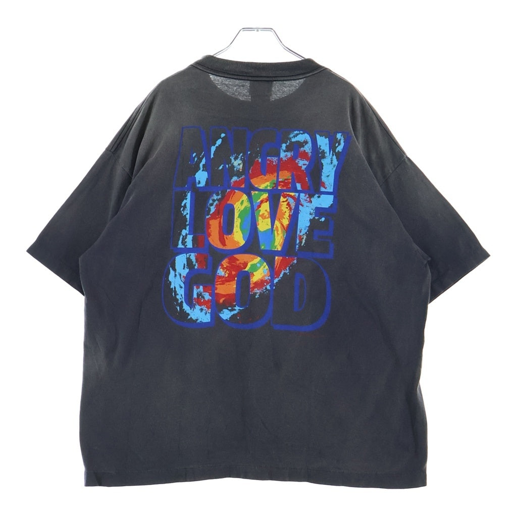 SAINT MICHAEL(セントマイケル) 24AW CP ANGRY LV GD Tee × カクタス プラント フリー マーケット 半袖Tシャツ カットソー ブラック SM-YS1-0000-C05