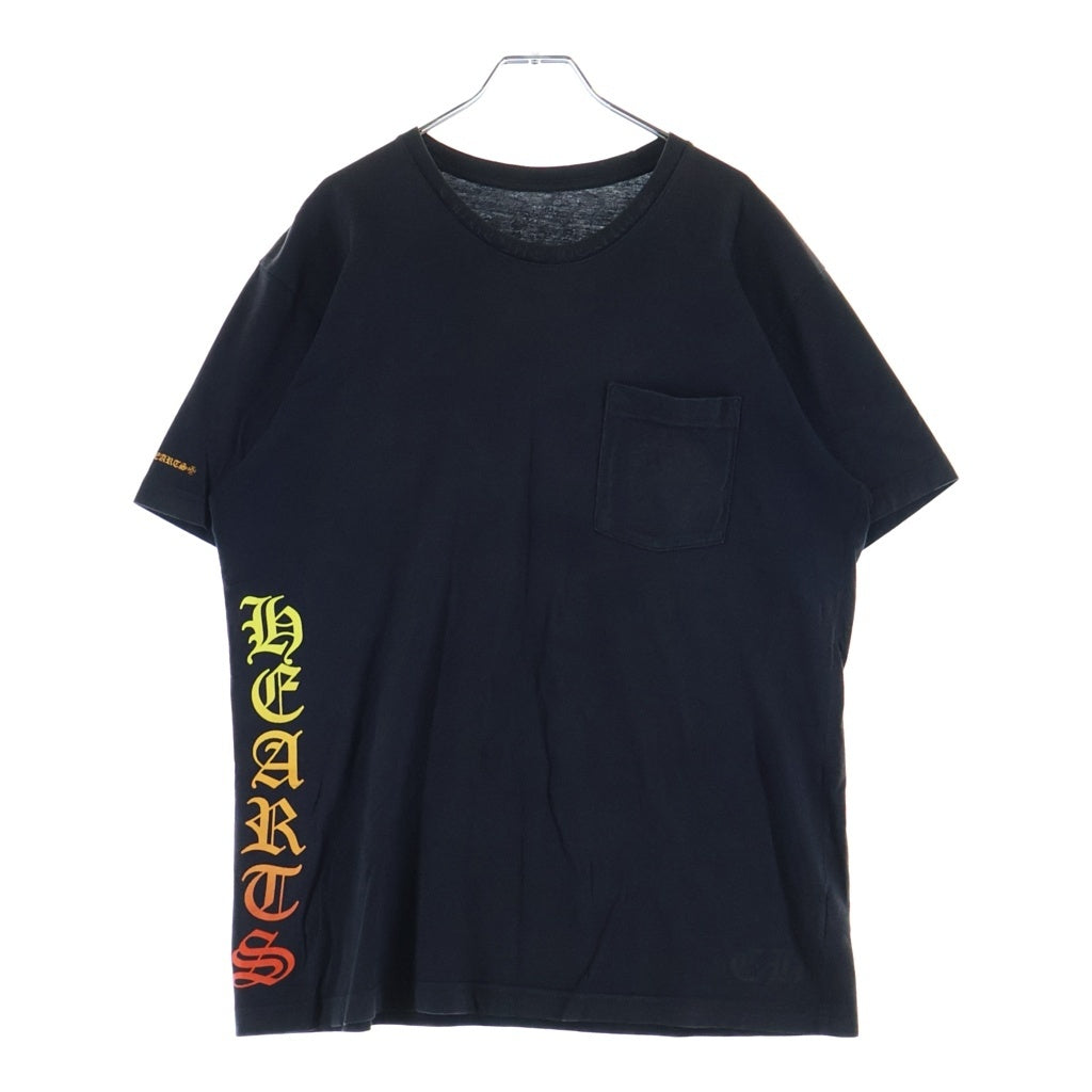 CHROME HEARTS(クロムハーツ) Neck Logo Horse Shoes Tee ネックロゴ バック ホースシューCH 半袖Tシャツ カットソー ネオン ブラック