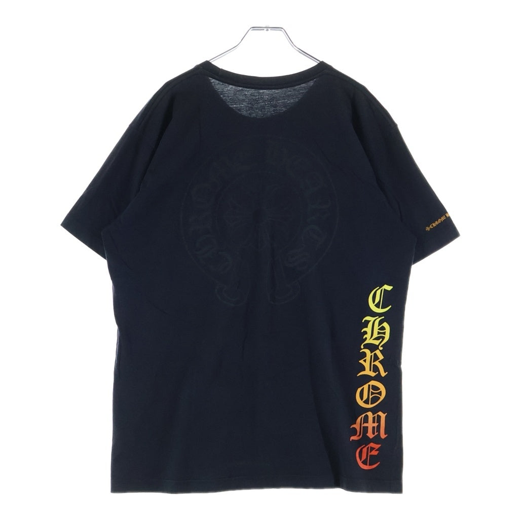 CHROME HEARTS(クロムハーツ) Neck Logo Horse Shoes Tee ネックロゴ バック ホースシューCH 半袖Tシャツ カットソー ネオン ブラック