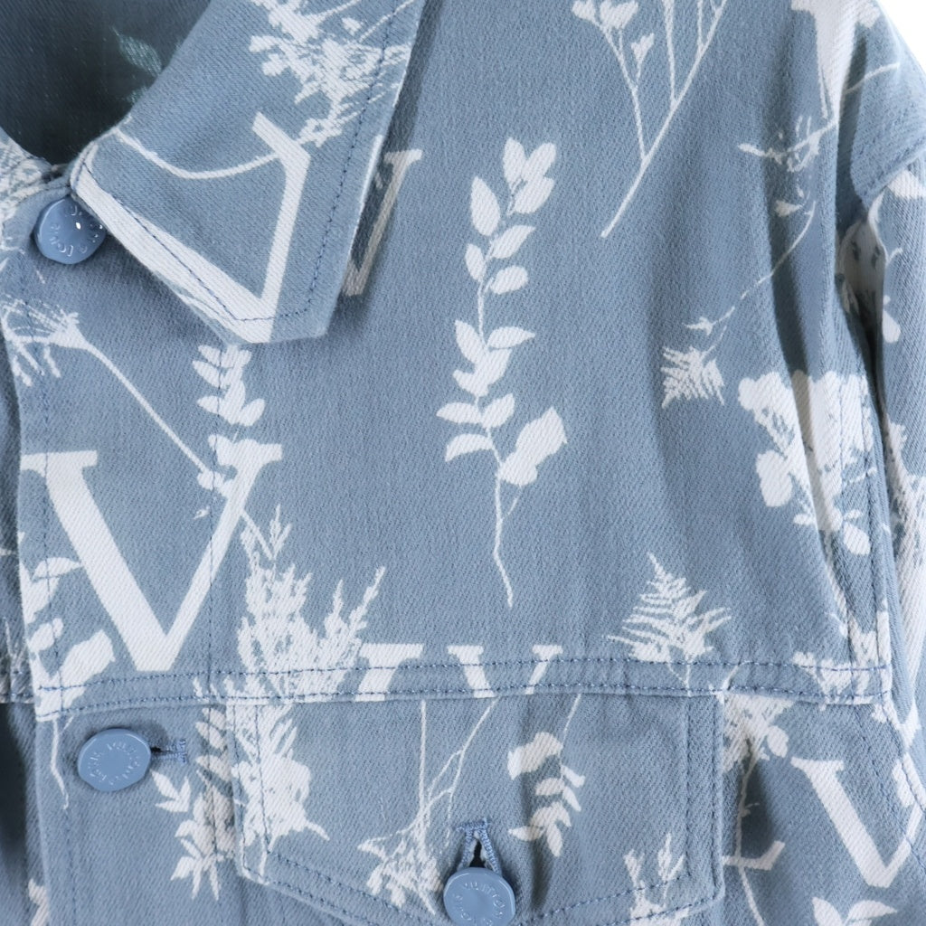 LOUIS VUITTON(ルイヴィトン) 22AW ヴァージル期 LV DNA Leaf Denim Jacket リーフ デニム トラッカージャケット ブルー RM222Q NF1 HNA59W