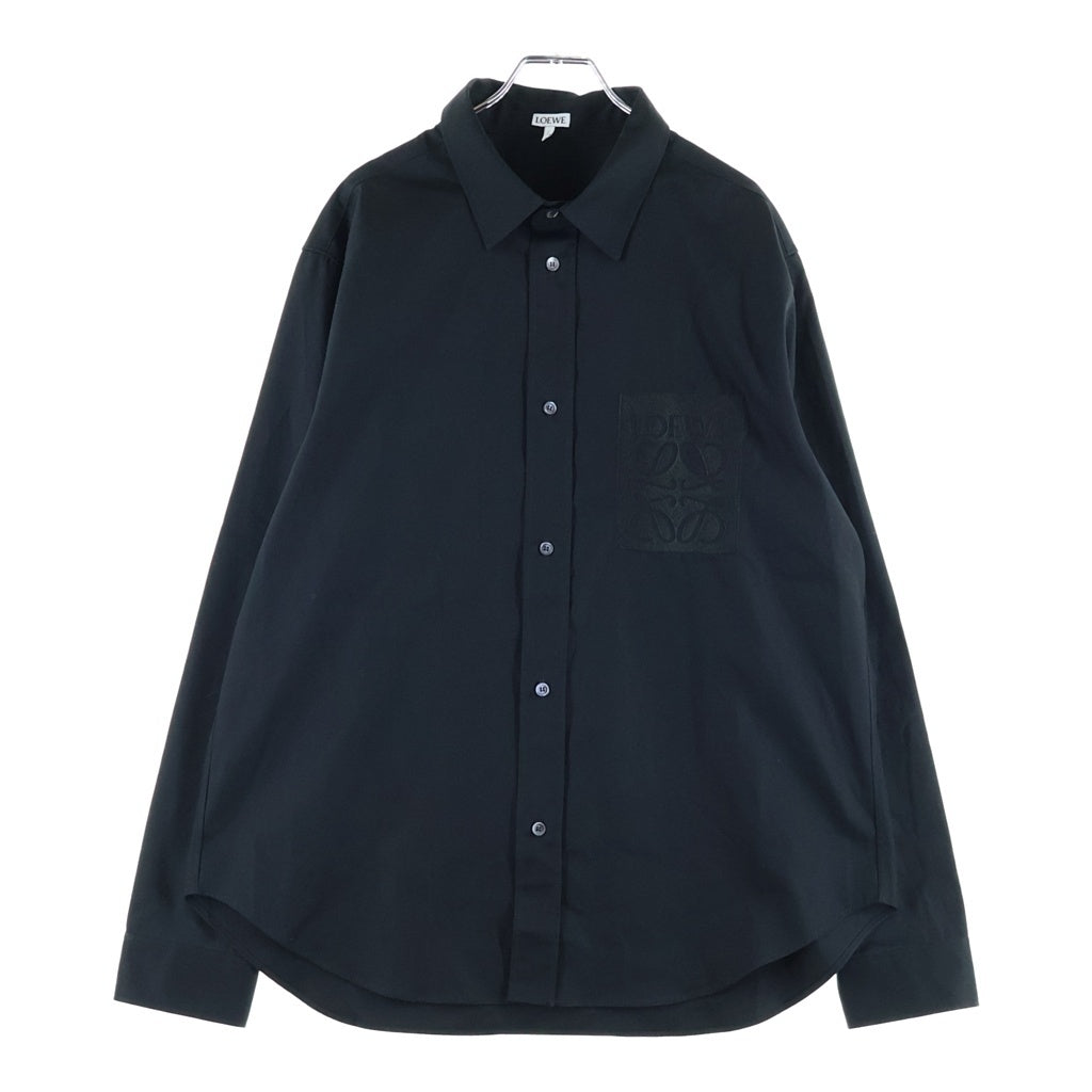 LOEWE(ロエベ) Anagram Shirt アナグラムパッチ 長袖シャツ ブラック H526Y05X46