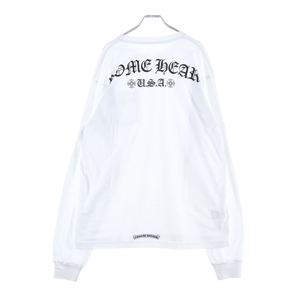 CHROME HEARTS(クロムハーツ) CH L/S T-SHIRT バックアーチロゴ 長袖Tシャツ ロンT ホワイト