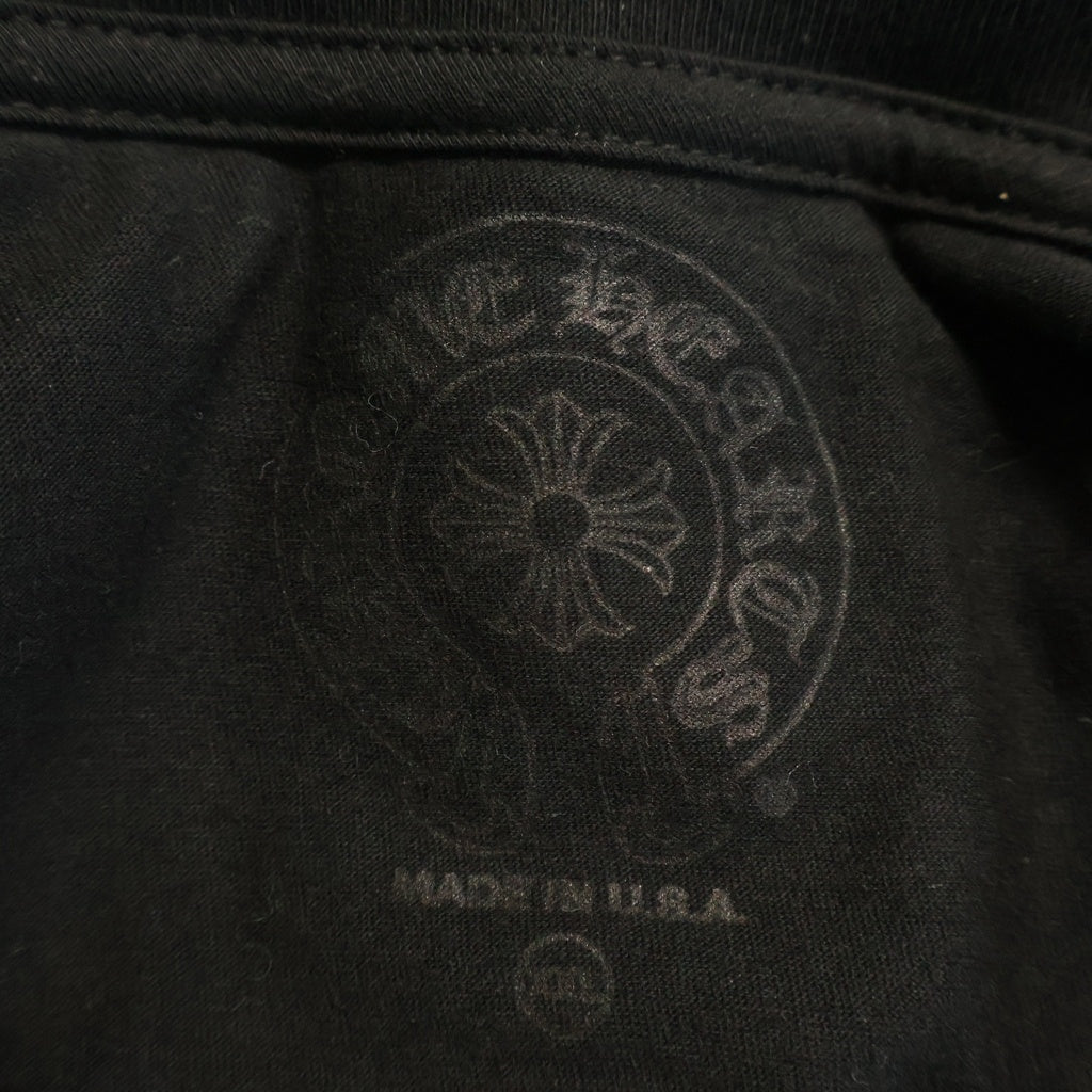 CHROME HEARTS(クロムハーツ) CH L/S T-SHIRT アームフローラル バックホースシュープリント 長袖Tシャツ ロンT ブラック