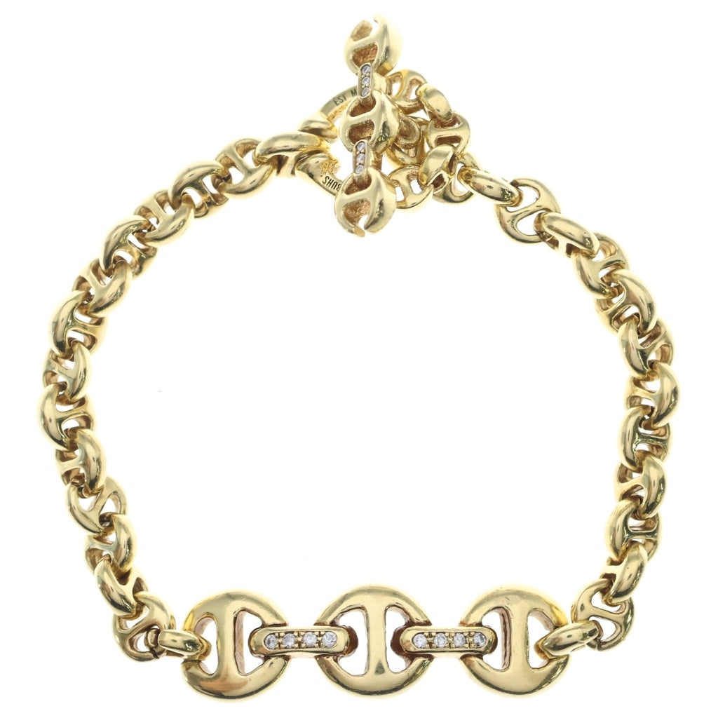 HOORSENBUHS(ホーセンブース) 18KYG ID BRACELET DIAMOND IDブレスレット ダイヤモンド イエローゴールド
