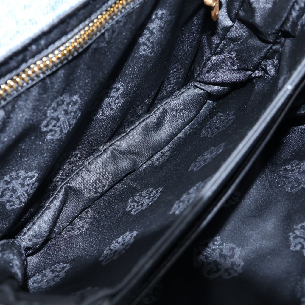 CHROME HEARTS(クロムハーツ) GROW UP SML CH ブロンズ スモールCHクロス デニムハンドバッグ インディゴ レディース