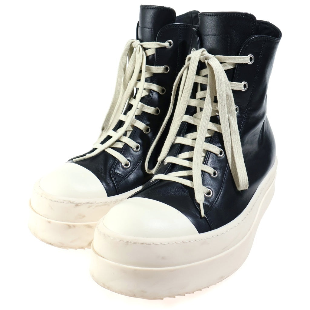 Rick Owens(リックオウエンス) 26SS MEGA BUMPER SNEAKS メガバンパー レザーハイカットシューズ ブラック RU01F2859-LCO