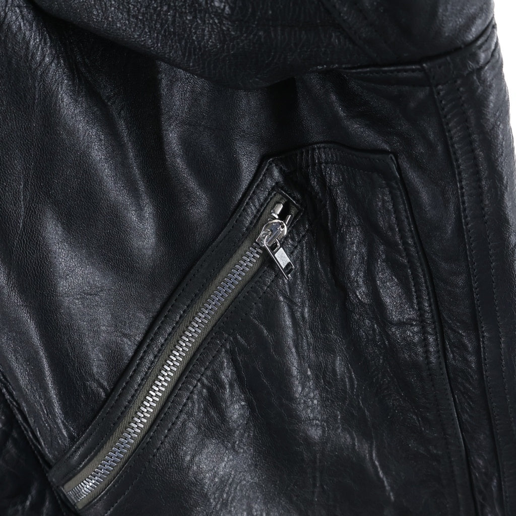 Rick Owens(リックオウエンス) 26SS TOUR ALICE SHIRT アリス ラムレザージャケット ブラック RU01F2742-LBE