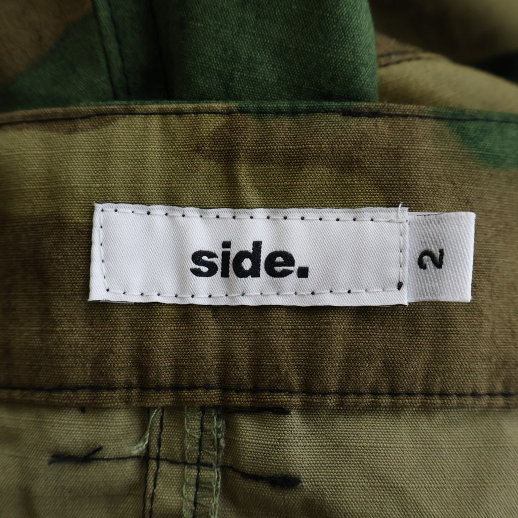NO BRAND(ノーブランド) SIDE SERVICE (サイドサービス) Magnetic Woodand Camo Baggy Pants マグネット カモ バギー カーゴパンツ 迷彩 グリーン/ブラウン